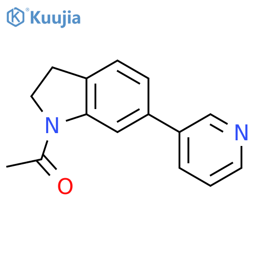 1H-INDOLE, 1-ACETYL-2,3-DIHYDRO-6-(3-PYRIDINYL)- structure