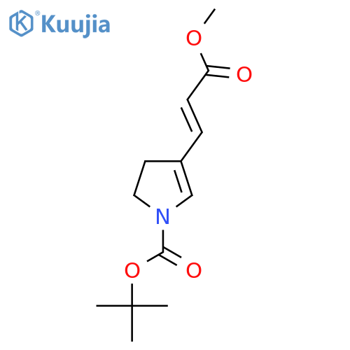 tert-butyl 4-(1E)-3-methoxy-3-oxoprop-1-en-1-yl-2,3-dihydro-1H-pyrrole-1-carboxylate structure