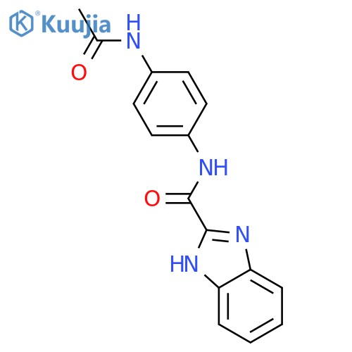1H-Benzimidazole-2-carboxamide, N-[4-(acetylamino)phenyl]- structure