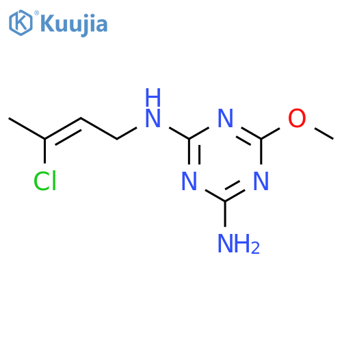 1,3,5-TRIAZINE-2,4-DIAMINE, N-(3-CHLORO-2-BUTENYL)-6-METHOXY- structure
