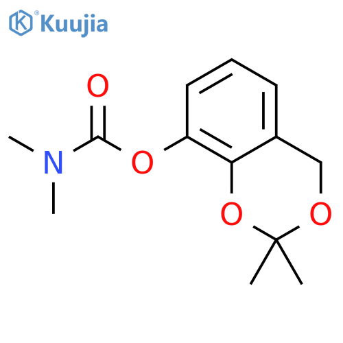 Carbamic acid, dimethyl-, 2,2-dimethyl-4H-1,3-benzodioxin-8-yl ester structure