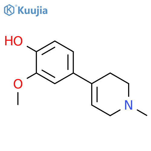 PHENOL, 2-METHOXY-4-(1,2,3,6-TETRAHYDRO-1-METHYL-4-PYRIDINYL)- structure