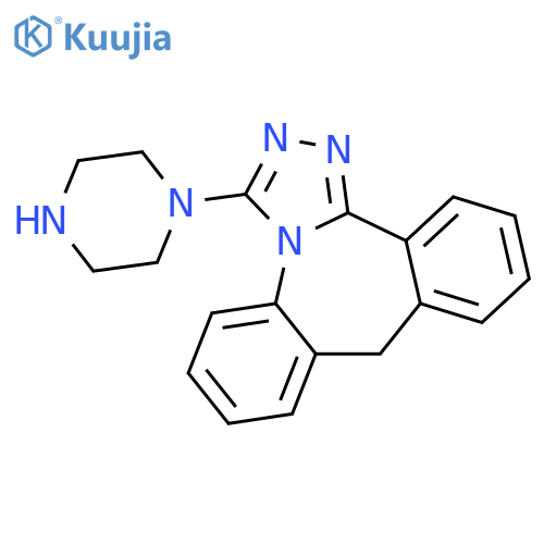 9H-Dibenzo[c,f]-1,2,4-triazolo[4,3-a]azepine,3-(1-piperazinyl)- structure