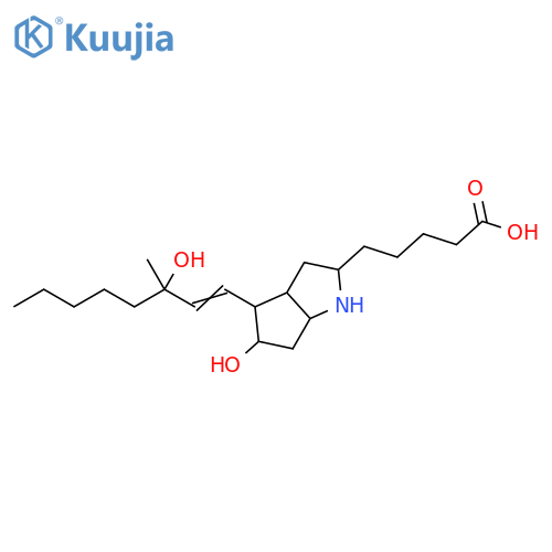 Cyclopenta[b]pyrrole-2-pentanoic acid, octahydro-5-hydroxy-4-(3-hydroxy-3-methyl-1-octenyl)- (9CI) structure