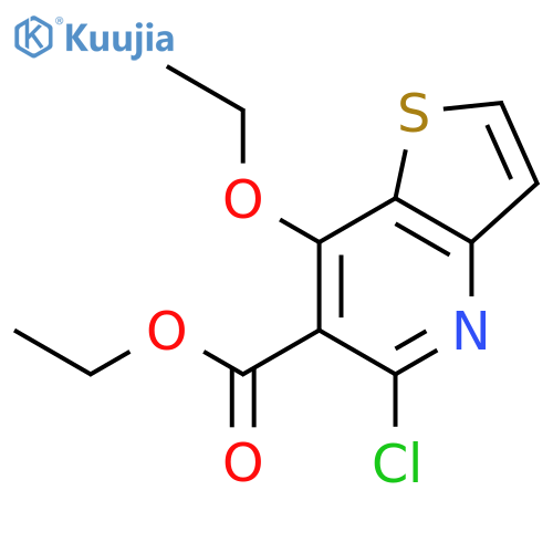 THIENO[3,2-B]PYRIDINE-6-CARBOXYLIC ACID, 5-CHLORO-7-ETHOXY-, ETHYL ESTER structure