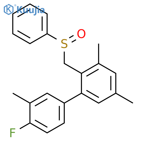 1,1'-BIPHENYL, 4'-FLUORO-3,3',5-TRIMETHYL-2-[(PHENYLSULFINYL)METHYL]- structure