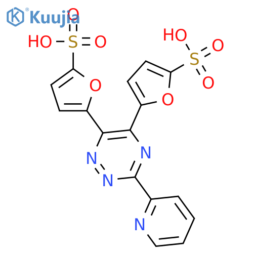 5,5'-[3-(2-Pyridinyl)-1,2,4-triazine-5,6-diyl]bis(2-furansulfonic acid) structure