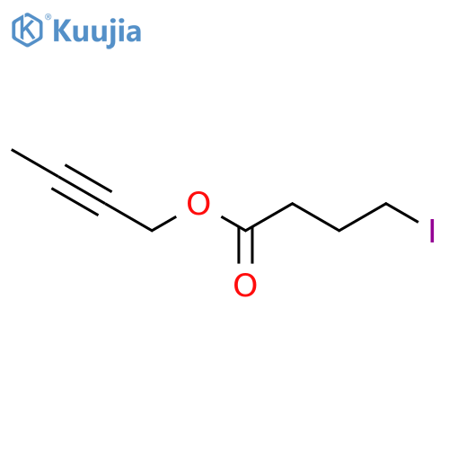 Butanoic acid, 4-iodo-, 2-butynyl ester structure