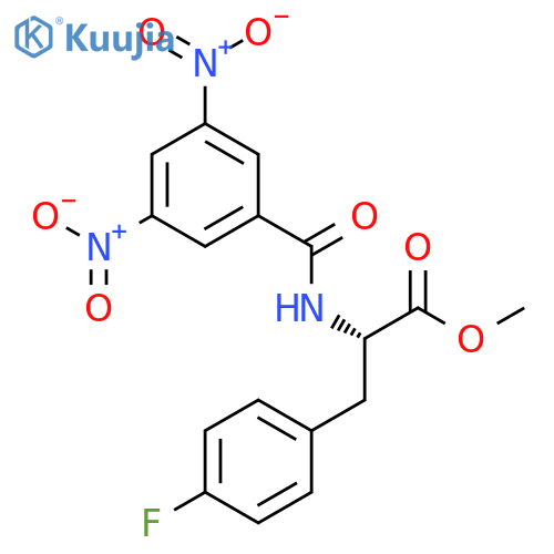 PHENYLALANINE, N-(3,5-DINITROBENZOYL)-4-FLUORO-, METHYL ESTER structure