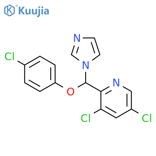 Pyridine, 3,5-dichloro-2-[(4-chlorophenoxy)-1H-imidazol-1-ylmethyl]- structure