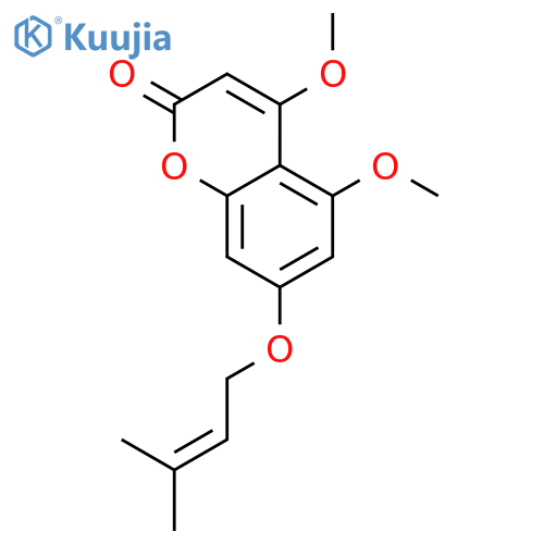 2H-1-Benzopyran-2-one, 4,5-dimethoxy-7-[(3-methyl-2-butenyl)oxy]- structure