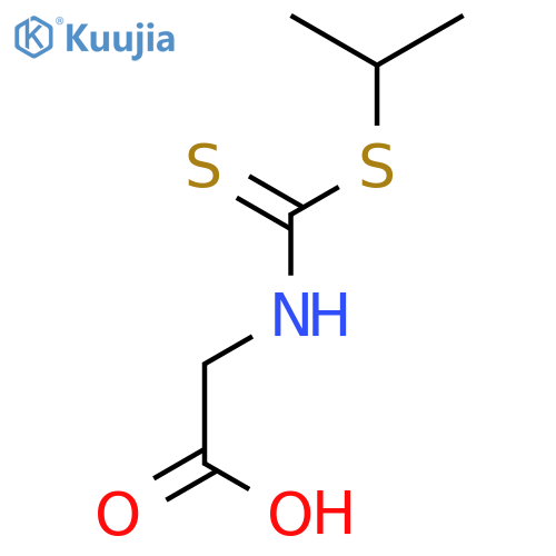 Glycine, N-[[(1-methylethyl)thio]thioxomethyl]- structure