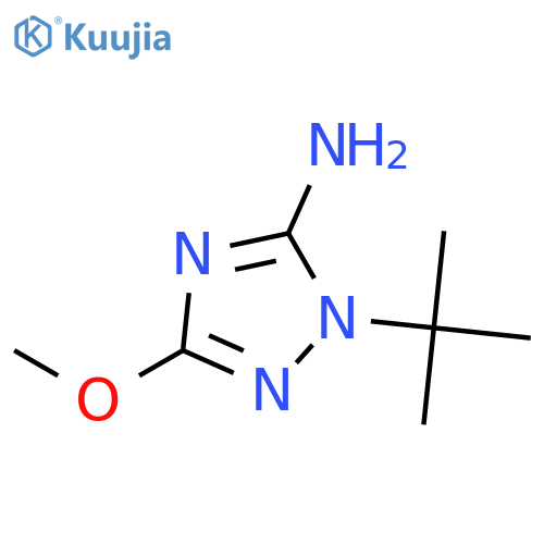 1H-1,2,4-Triazol-5-amine, 1-(1,1-dimethylethyl)-3-methoxy- structure