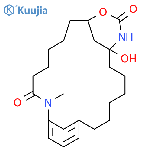 11-OXA-9,19-DIAZATRICYCLO[18.3.1.18,12]PENTACOSA-1(24),20,22-TRIENE-10,18-DIONE, 8-HYDROXY-19-METHYL- structure
