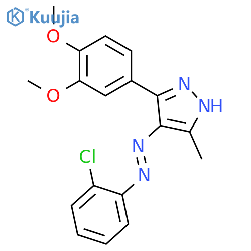 1H-PYRAZOLE, 4-[(2-CHLOROPHENYL)AZO]-3-(3,4-DIMETHOXYPHENYL)-5-METHYL- structure