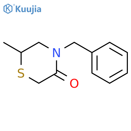 3-THIOMORPHOLINONE, 6-METHYL-4-(PHENYLMETHYL)- structure