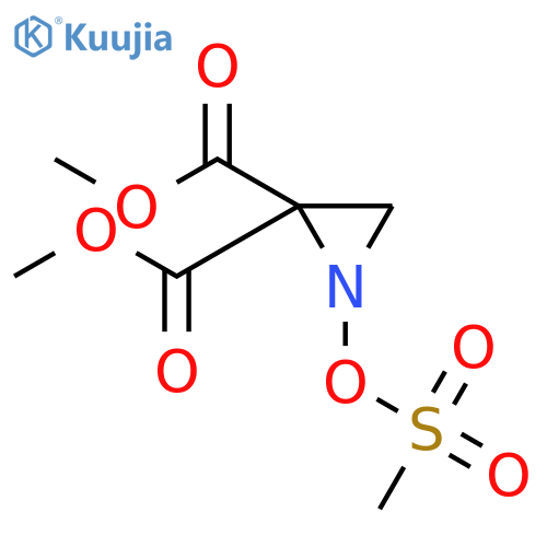 2,2-AZIRIDINEDICARBOXYLIC ACID, 1-[(METHYLSULFONYL)OXY]-, DIMETHYL ESTER structure
