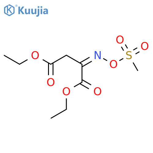 Butanedioic acid, [[(methylsulfonyl)oxy]imino]-, diethyl ester, (Z)- structure