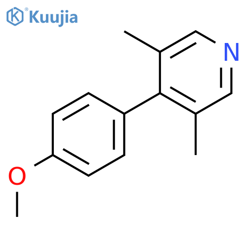 PYRIDINE, 4-(4-METHOXYPHENYL)-3,5-DIMETHYL- structure