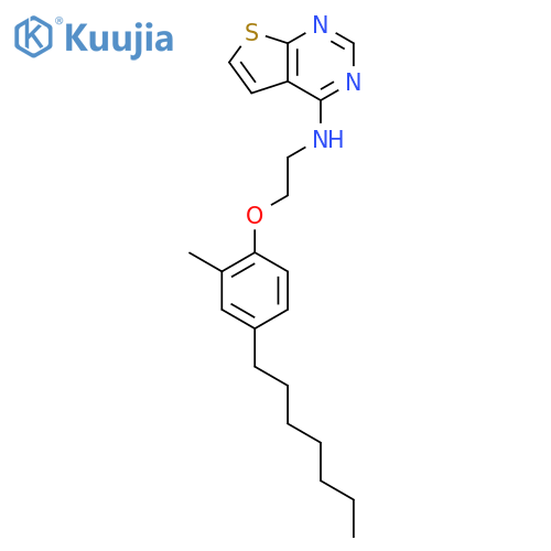 THIENO[2,3-D]PYRIMIDIN-4-AMINE, N-[2-(4-HEPTYL-2-METHYLPHENOXY)ETHYL]- structure