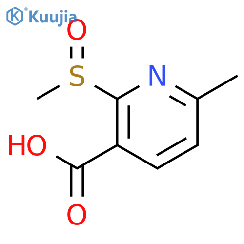 2-methanesulfinyl-6-methylpyridine-3-carboxylic acid structure