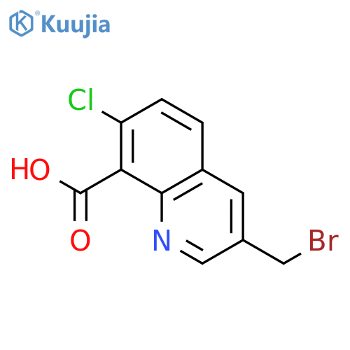 8-QUINOLINECARBOXYLIC ACID, 3-(BROMOMETHYL)-7-CHLORO- structure