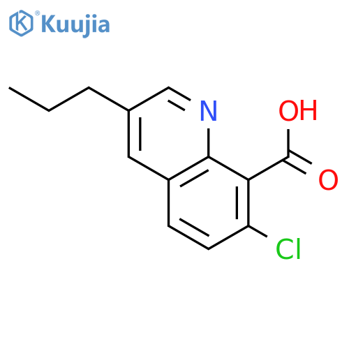 8-QUINOLINECARBOXYLIC ACID, 7-CHLORO-3-PROPYL- structure