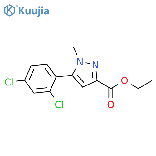 1H-Pyrazole-3-carboxylic acid, 5-(2,4-dichlorophenyl)-1-methyl-, ethylester structure