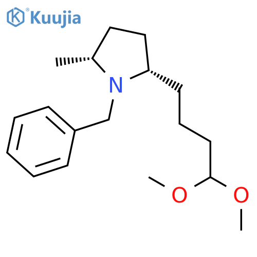Pyrrolidine, 2-(4,4-dimethoxybutyl)-5-methyl-1-(phenylmethyl)-, cis- structure