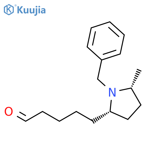 2-Pyrrolidinepentanal, 5-methyl-1-(phenylmethyl)-, cis- structure