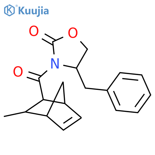 2-Oxazolidinone, 3-[[(1R,2R,3S,4S)-3-methylbicyclo[2.2.1]hept-5-en-2-yl]carbonyl]-4-(phenylmethyl)-, (4S)- structure