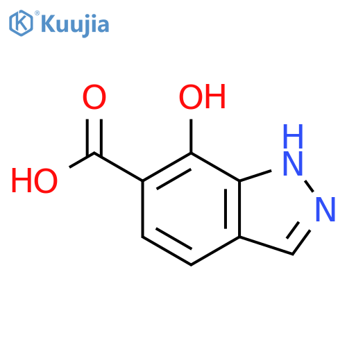 7-hydroxy-1H-indazole-6-carboxylic acid structure