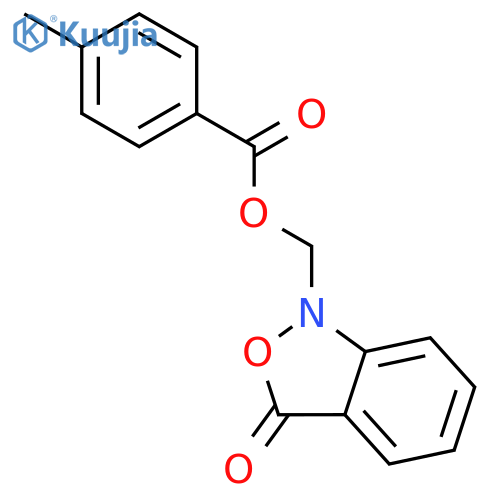 BENZOIC ACID, 4-METHYL-, (3-OXO-2,1-BENZISOXAZOL-1(3H)-YL)METHYL ESTER structure
