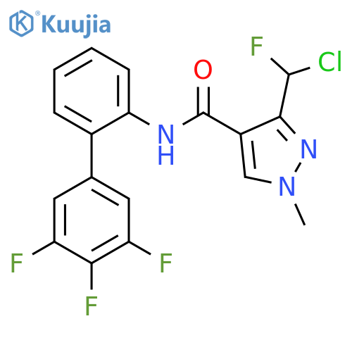 3-chloro(fluoro)methyl-1-methyl-N-{3',4',5'-trifluoro-1,1'-biphenyl-2-yl}-1H-pyrazole-4-carboxamide structure