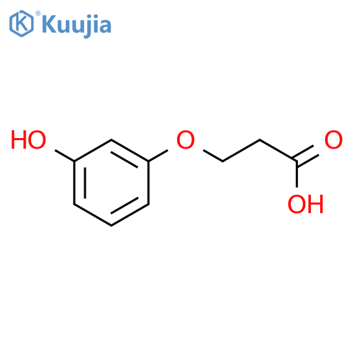 PROPANOIC ACID, 3-(3-HYDROXYPHENOXY)- structure