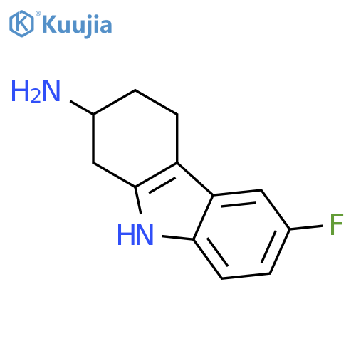 6-fluoro-2,3,4,9-tetrahydro-1H-Carbazol-2-amine structure