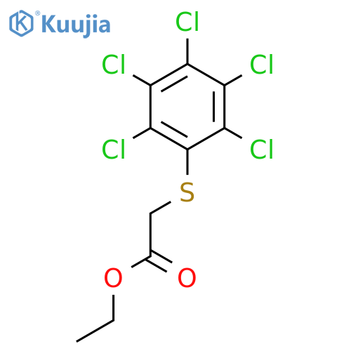Acetic acid, [(pentachlorophenyl)thio]-, ethyl ester structure