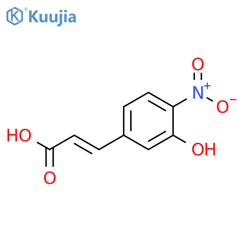 3-(3-hydroxy-4-nitrophenyl)prop-2-enoic acid structure