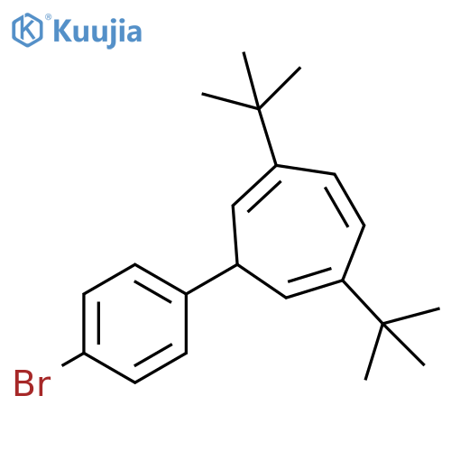 7-p-bromophenyl-2,5-di-tert-butylcyclohepta-1,3,5-triene structure