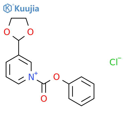 PYRIDINIUM, 3-(1,3-DIOXOLAN-2-YL)-1-(PHENOXYCARBONYL)-, CHLORIDE structure