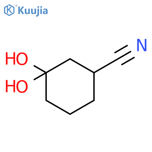 CYCLOHEXANECARBONITRILE, 3,3-DIHYDROXY- structure
