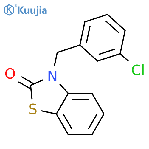 2(3H)-BENZOTHIAZOLONE, 3-[(3-CHLOROPHENYL)METHYL]- structure