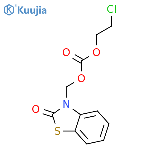 Carbonic acid, 2-chloroethyl (2-oxo-3(2H)-benzothiazolyl)methyl ester structure