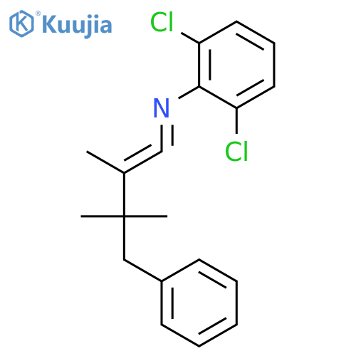 BENZENAMINE, 2,6-DICHLORO-N-(2,3,3-TRIMETHYL-4-PHENYL-1-BUTENYLIDENE)- structure