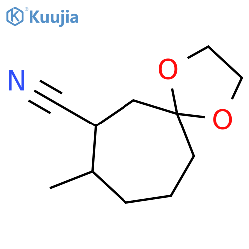 1,4-DIOXASPIRO[4.6]UNDECANE-7-CARBONITRILE, 8-METHYL- structure