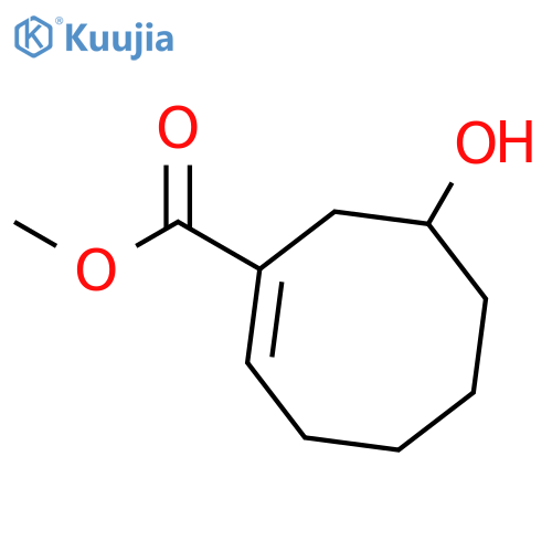 1-Cyclooctene-1-carboxylic acid, 7-hydroxy-, methyl ester structure