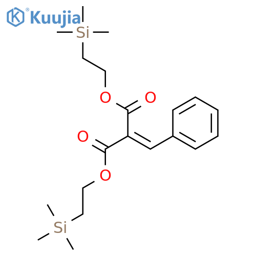 Bis[2-(trimethylsilyl)ethyl] benzylidenepropanedioate structure