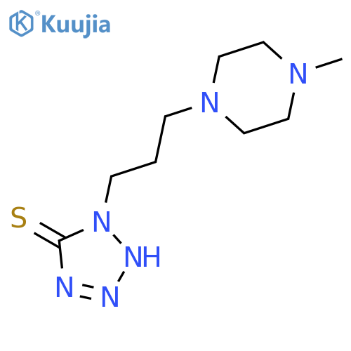 5H-TETRAZOLE-5-THIONE, 1,2-DIHYDRO-1-[3-(4-METHYL-1-PIPERAZINYL)PROPYL]- structure
