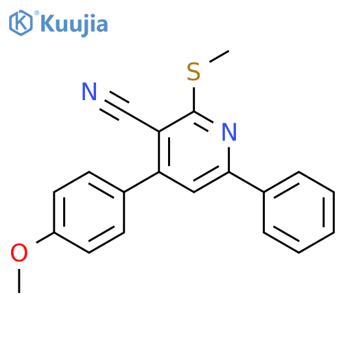 3-Pyridinecarbonitrile, 4-(4-methoxyphenyl)-2-(methylthio)-6-phenyl- structure