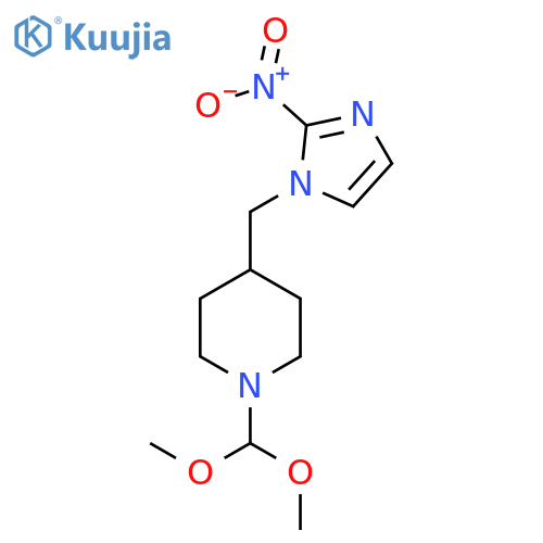PIPERIDINE, 1-(DIMETHOXYMETHYL)-4-[(2-NITRO-1H-IMIDAZOL-1-YL)METHYL]- structure